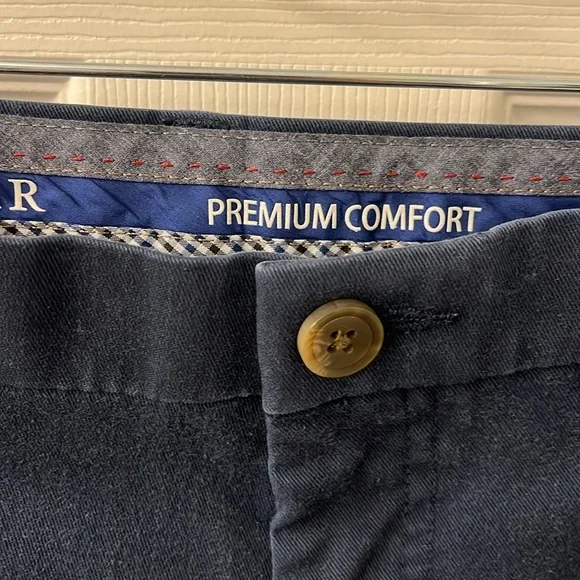 Haggar Navy Premium Chinos 32x30 - Picture 3 of 10